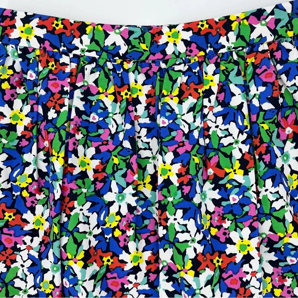 Kate Spade Silk Blend Henrita Full Bloom Floral Multicolor Mini Skirt w/Pockets